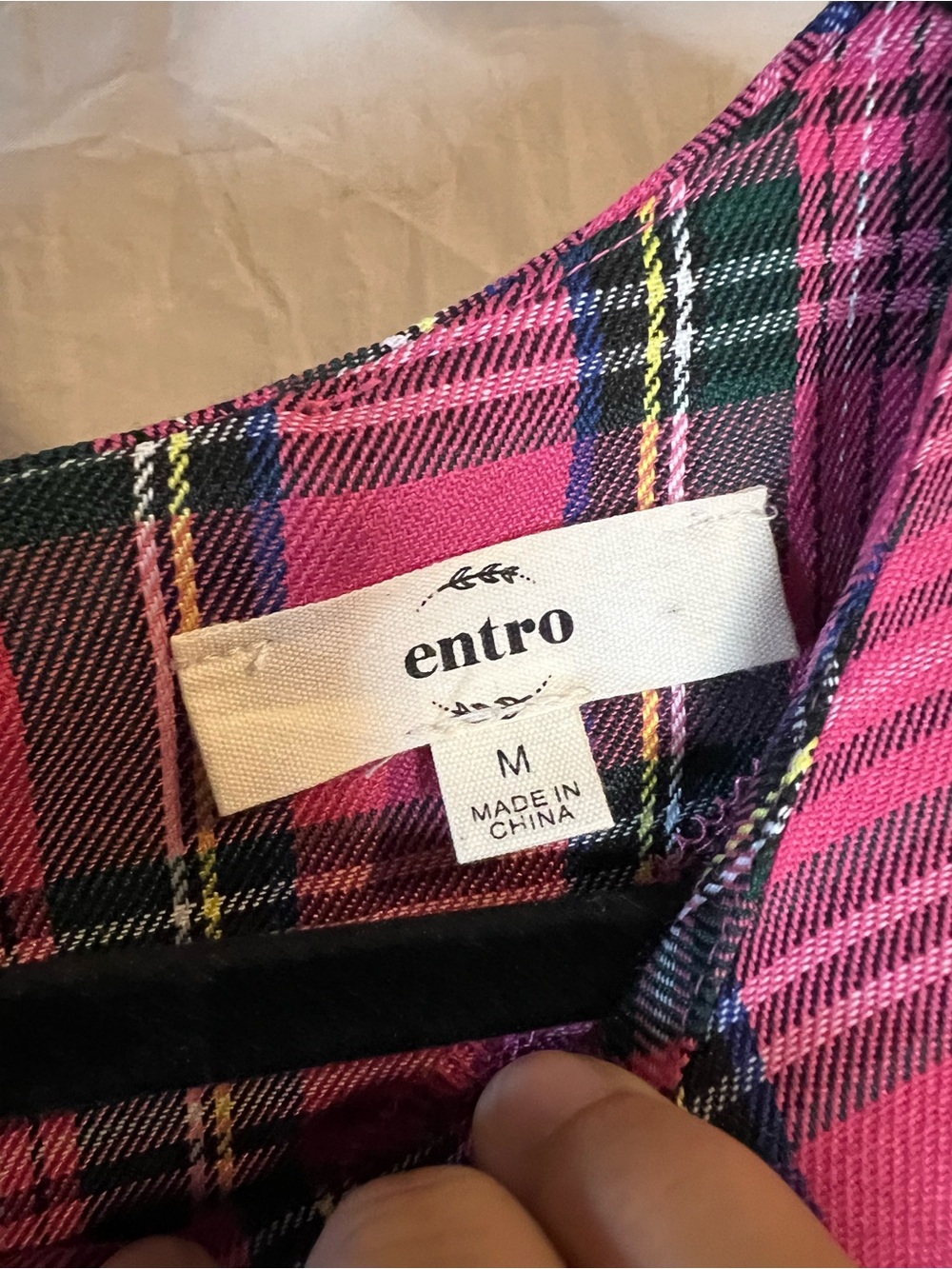 Pink Plaid Tiered Dress with Ruffle Details - Picture 5 of 7